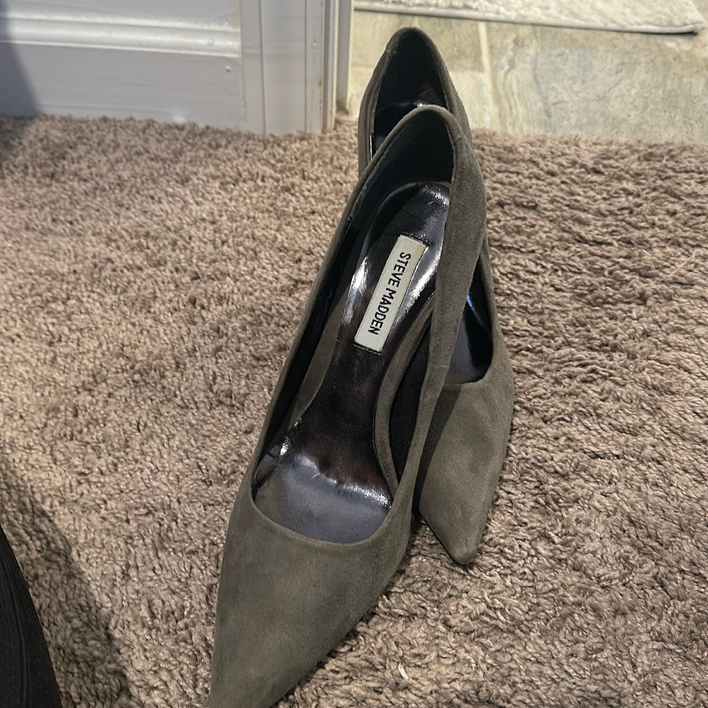 Grey Suede Steve Madden Heels